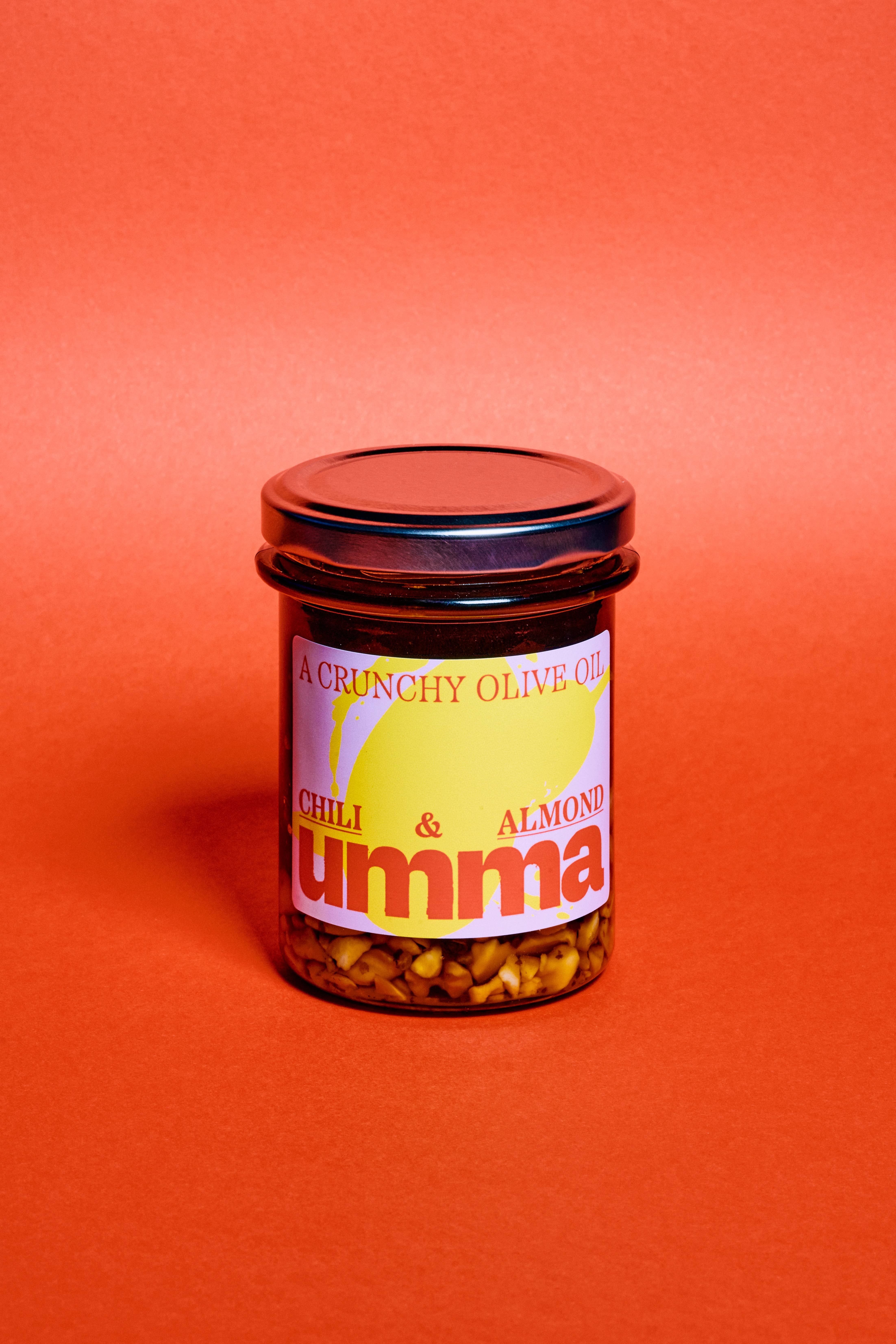 UMMA - Vendita all'ingrosso Salse - UMMA - Olio extravergine di oliva con peperoncino croccante e mandorle