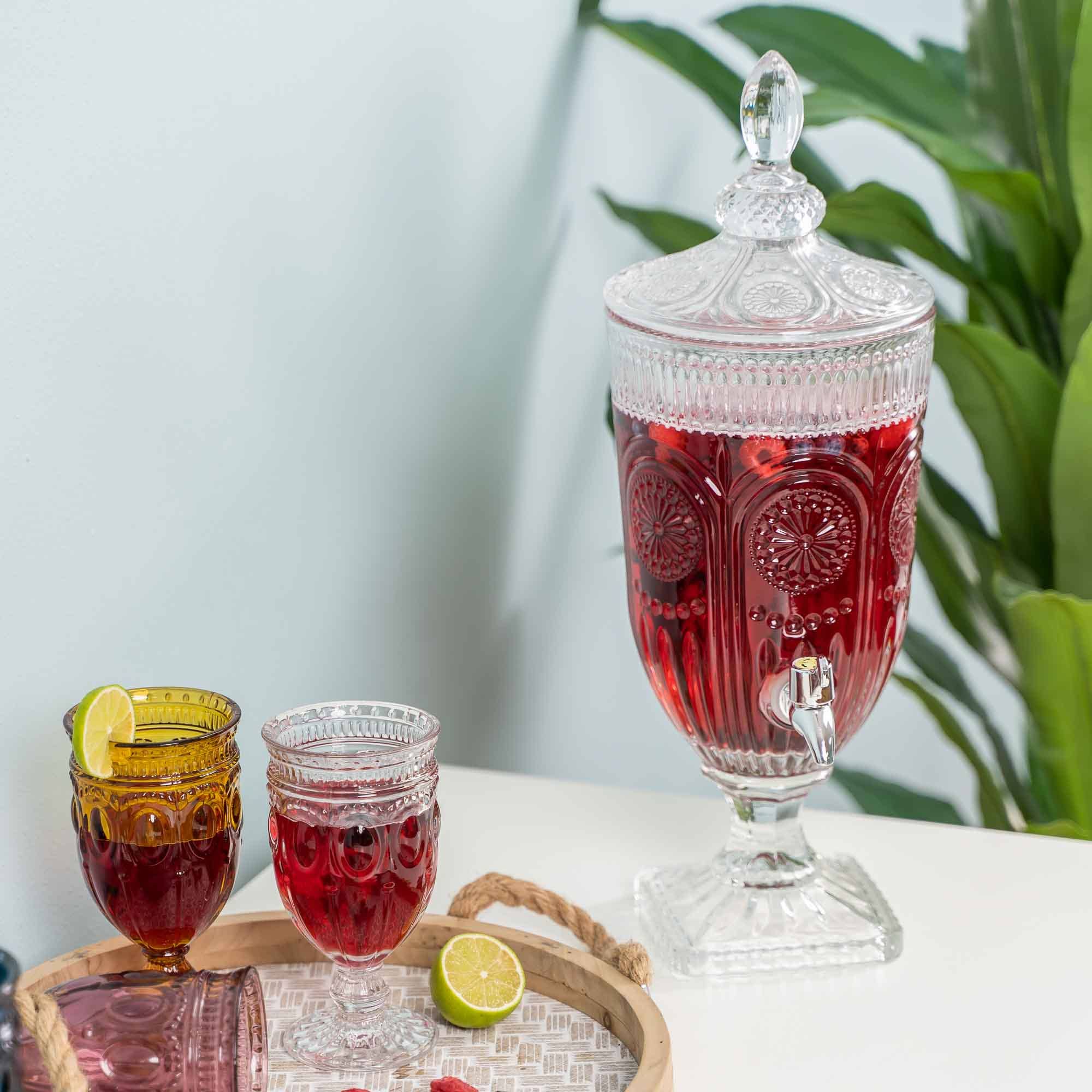 Portofino International Trading, USA - Wholesale Drink Dispenser - Vintage Crystal Beverage Dispenser1