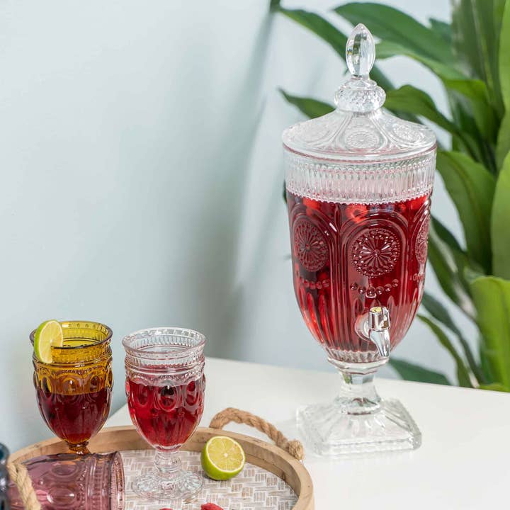 Portofino International Trading, USA - Wholesale Drink Dispenser - Vintage Crystal Beverage Dispenser1