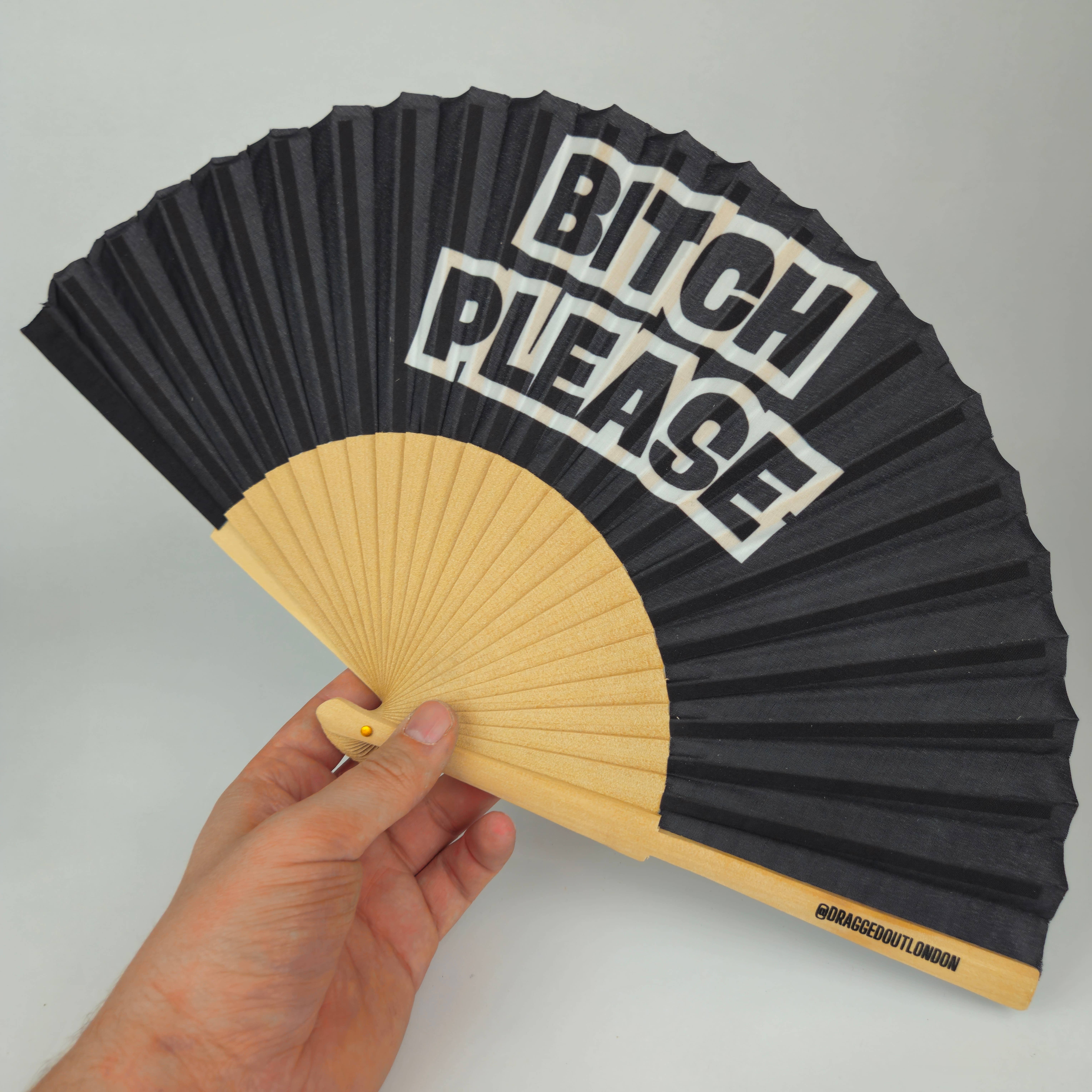 Dragged out - Wholesale Handheld Folding Fan - Small Folding Wood Hand Fan – Bitch Please2