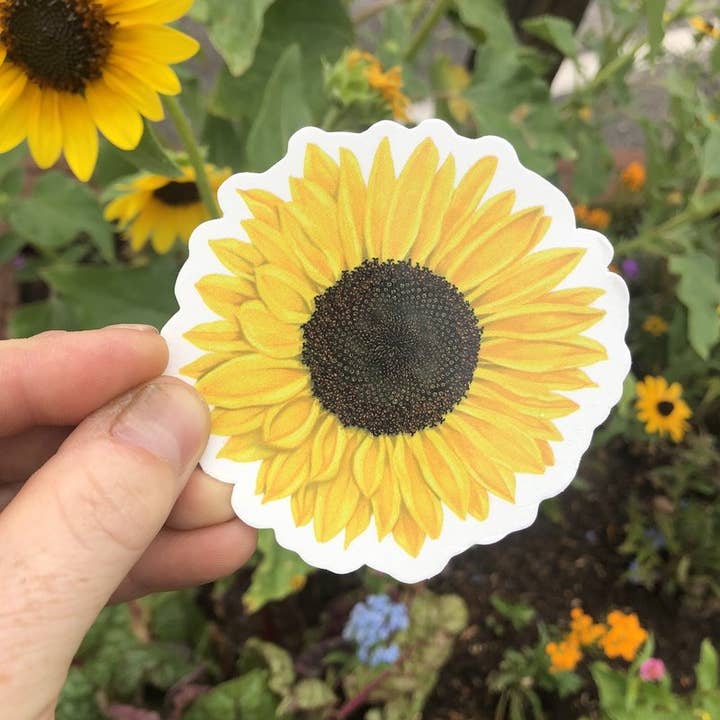 Sticker Art - Wholesale Sticker - Sunflower Sticker - dishwashesr safe wild flower decal1