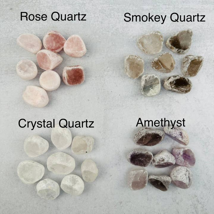 Rock Paradise - Wholesale Spiritual Stone/Crystal - Seer Stones Tumbled Crystal Quartz - Amethyst Smokey Rose
