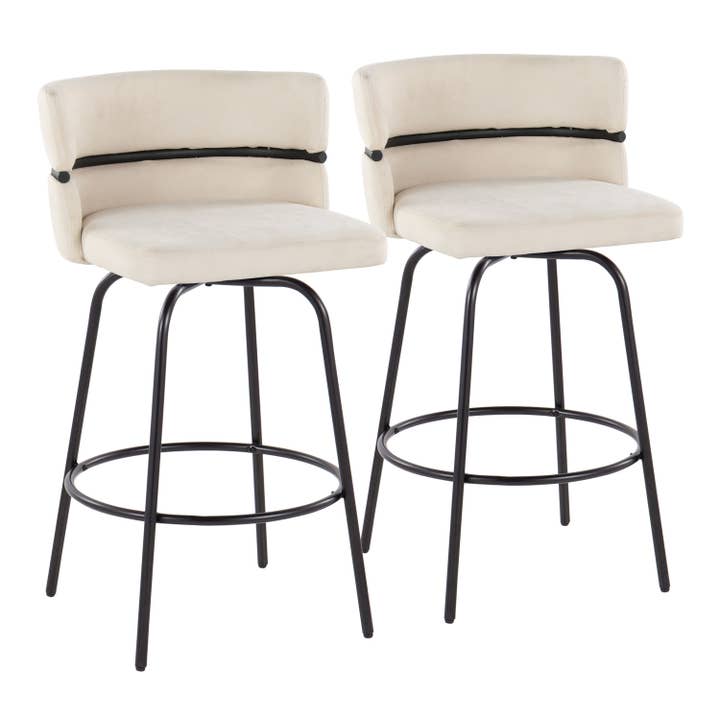 LumiSource and Grandview Gallery - Wholesale Stool - Cinch Claire 26" Fixed-Height Counter Stool - Set of 216