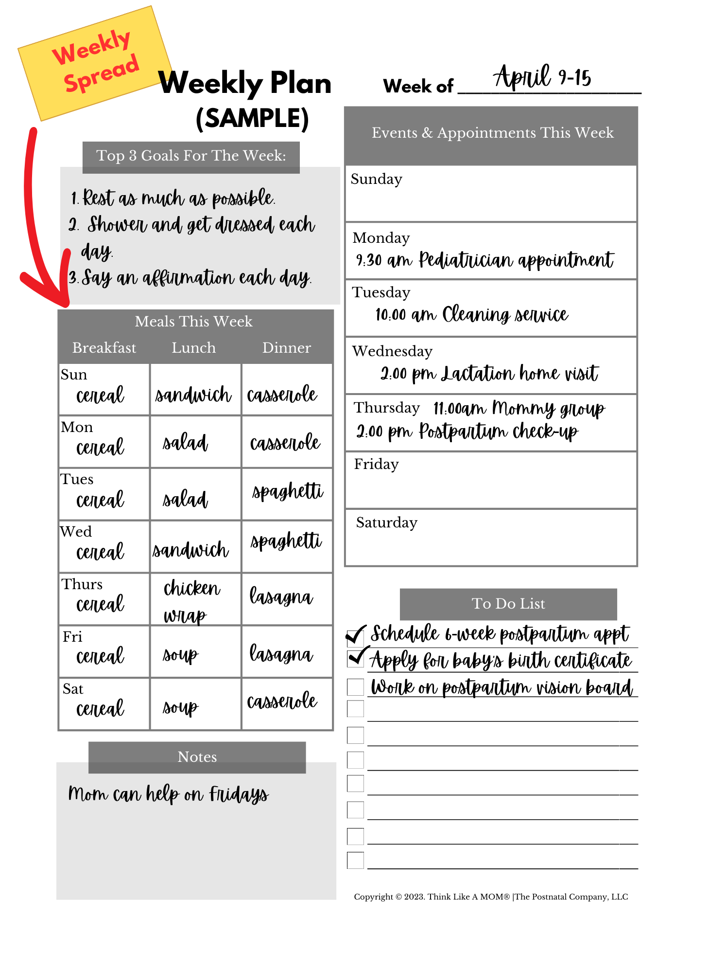 Think Like A Mom - Wholesale Planner - White Label/ Private Label Postpartum Planner7