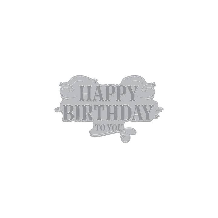 Hero Arts Happy Birthday BetterPress + Foil Plate for wholesale by Hero Arts + Spellbinders Wholesale