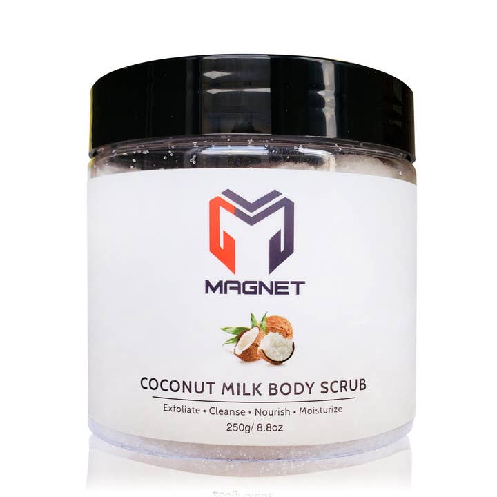Gommage pour le corps au lait de coco pour la vente par Magnet Body Care