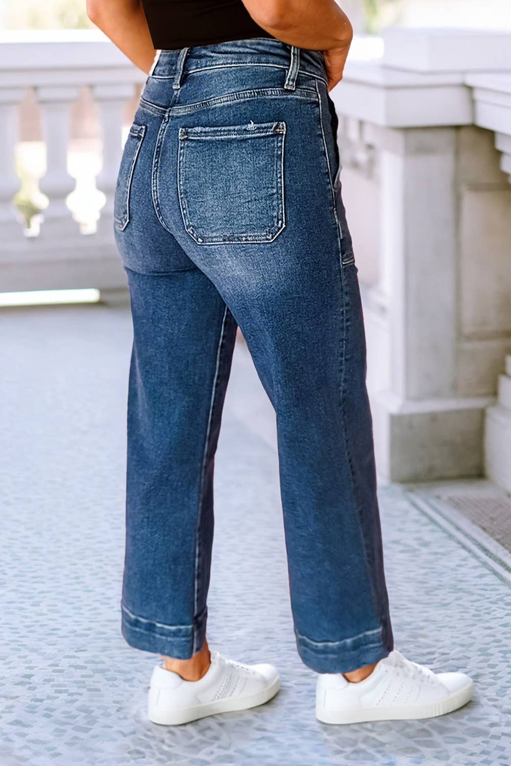 Little Daisy Closet - Wholesale Jeans - Women's -  LDC Cropped High Rise Wide Leg Jeans1