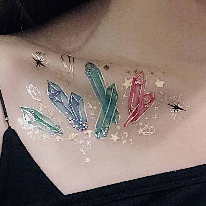 PAPERSELF - Wholesale Temporary Tattoo - Crystals Temporary Tattoos Stickers