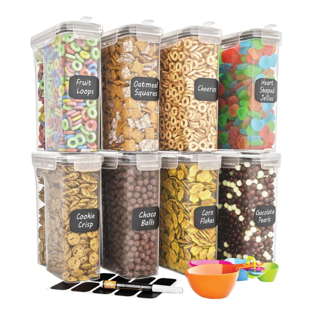 Cereal Containers Storage Set Large (4L,135.2 Oz), Airtight Food Storage  Containers for Kitchen & Pantry Organization, Cereal Storage Container Set