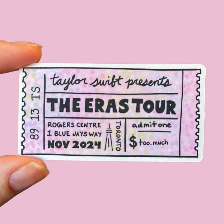 Eras Tour Toronto Concert Ticket Waterproof Sticker for wholesale by Bitch Next Door