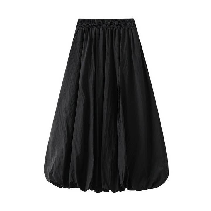 ACCITY - Wholesale Skirt - Women's - High-Waist Slim Fit Balloon Midi Skirt_CWBMS0367