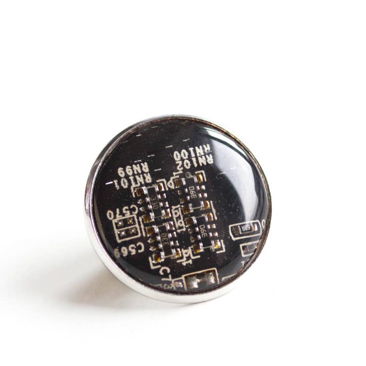Pavlysh s.r.o. - Wholesale Lapel Pin/Button - Circuit board pin, 18mm silver5