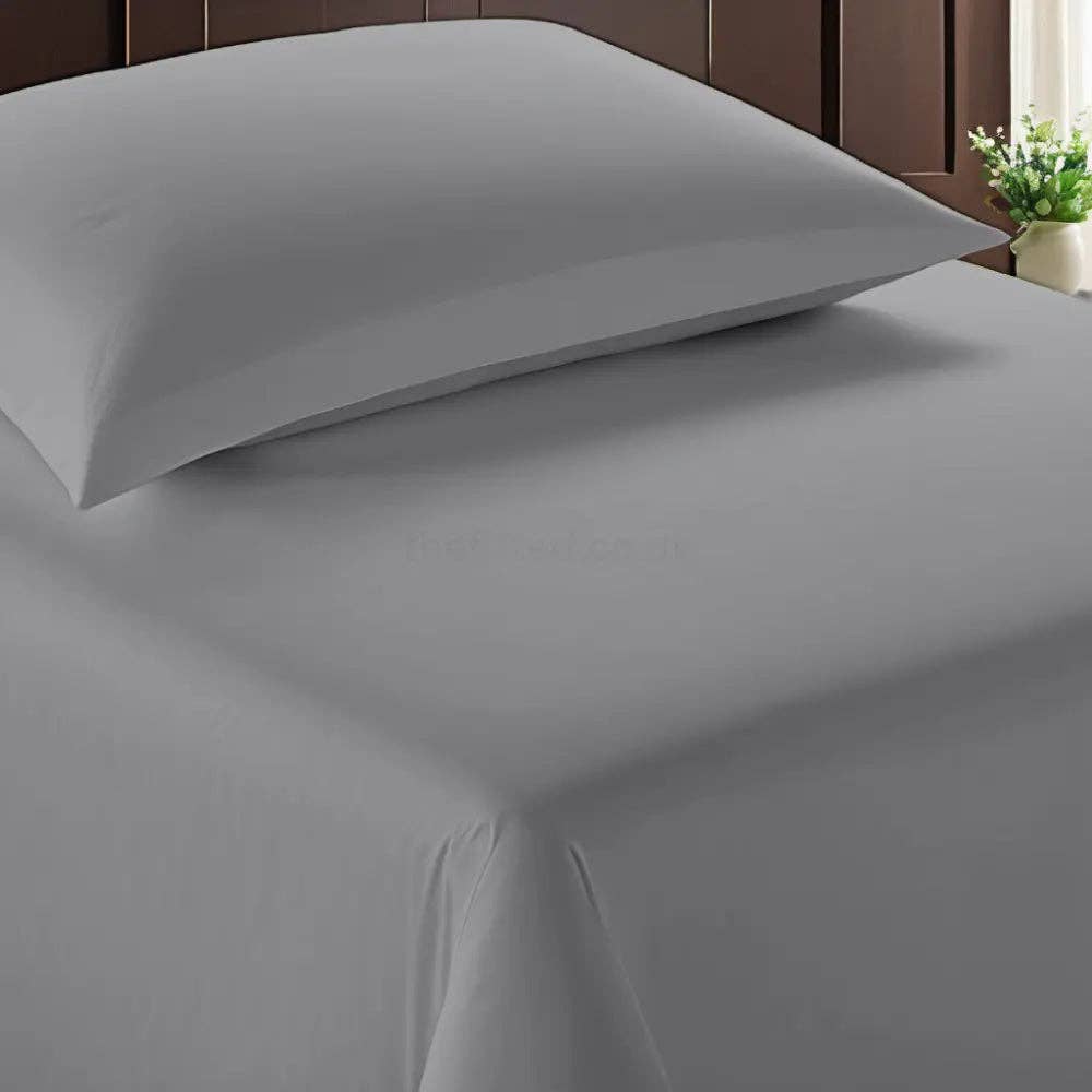 The Fitted Sheets – wholesale Bedding set – Grey Mfiber Plain Duvet Cover Set with Matching Pillowcase0
