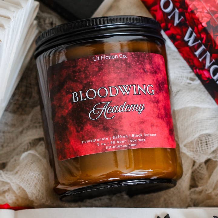 Bloodwing Academy Candle for wholesale by Lit Fiction Co.