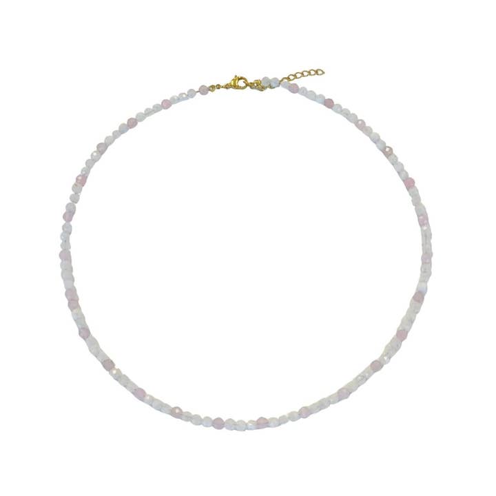 Månsten & Rosenkvarts Ädelstenar Halsband – Guld för wholesale av Saint Clairmont