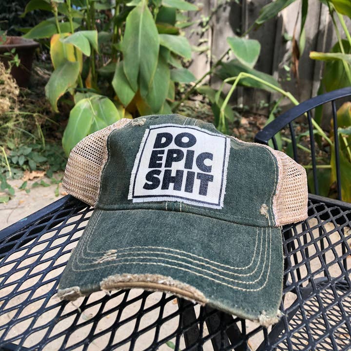 Vintage Life – wholesale Trucker hat – Unisex – Do Epic Shit Distressed Trucker Hat Baseball Cap
