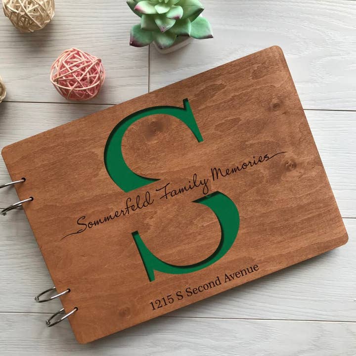 Cherish Deal - Vente Albums photo - Album photo de famille en bois, cadeau livre de souvenirs de famille