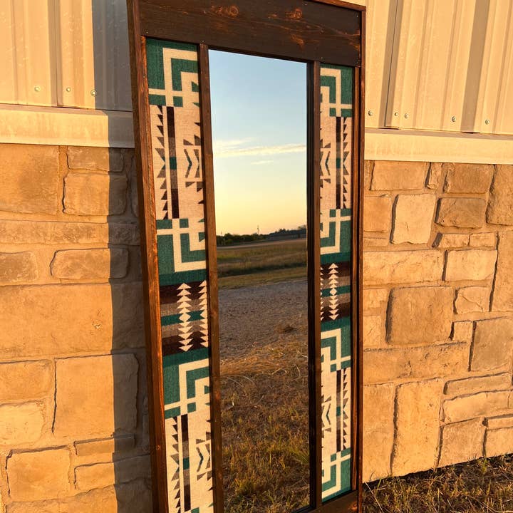 Twisted Iron Wholesale - Wholesale Mirror - Kids - Aztec Body Mirror - Turquoise