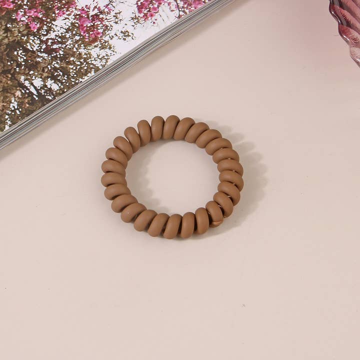 NINEXIS - Wholesale Hair Tie - CWAHA1379_SIMPLE FROSTED PHONE CORD HAIR TIE17