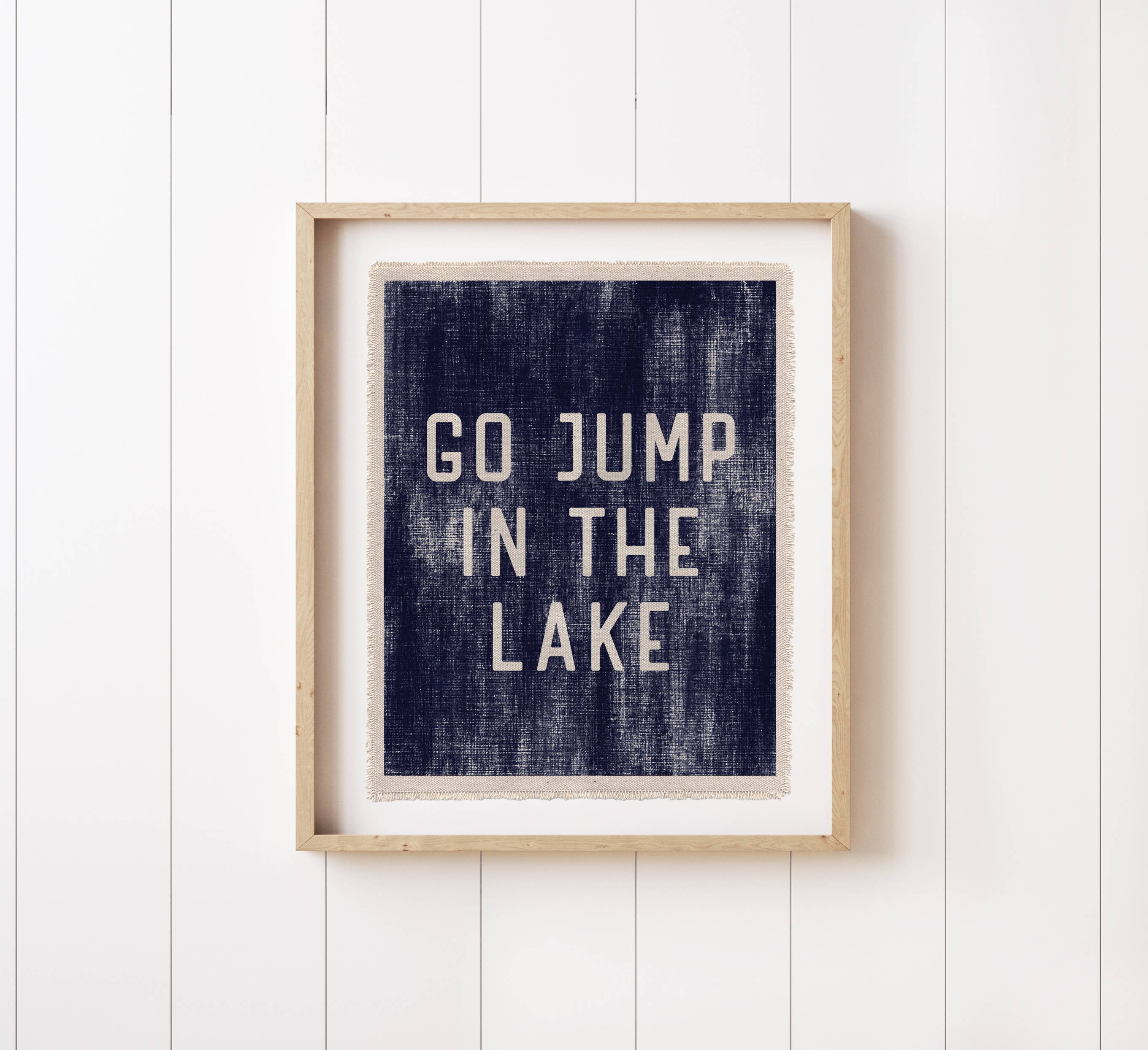 Perfect Day Print Co - Wholesale Art Print - Go Jump In The Lake Canvas Art Print, Lake Wall Decor Flag3
