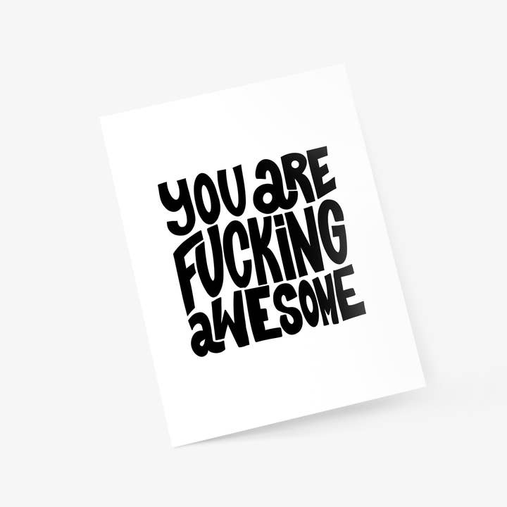 Footnotes - Wholesale Birthday Card - You Are Fucking Awesome - Birthday Card