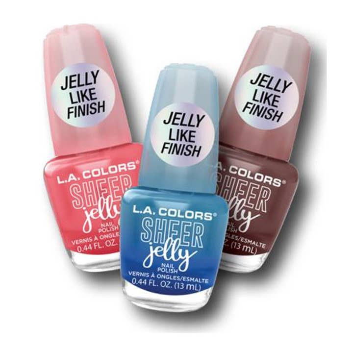 PINEAPPLE Beauty - Wholesale Retailer Display - Beauty & Wellness - LA Colors CPD815 Sheer Jelly Nail Polish Display - 24 pcs