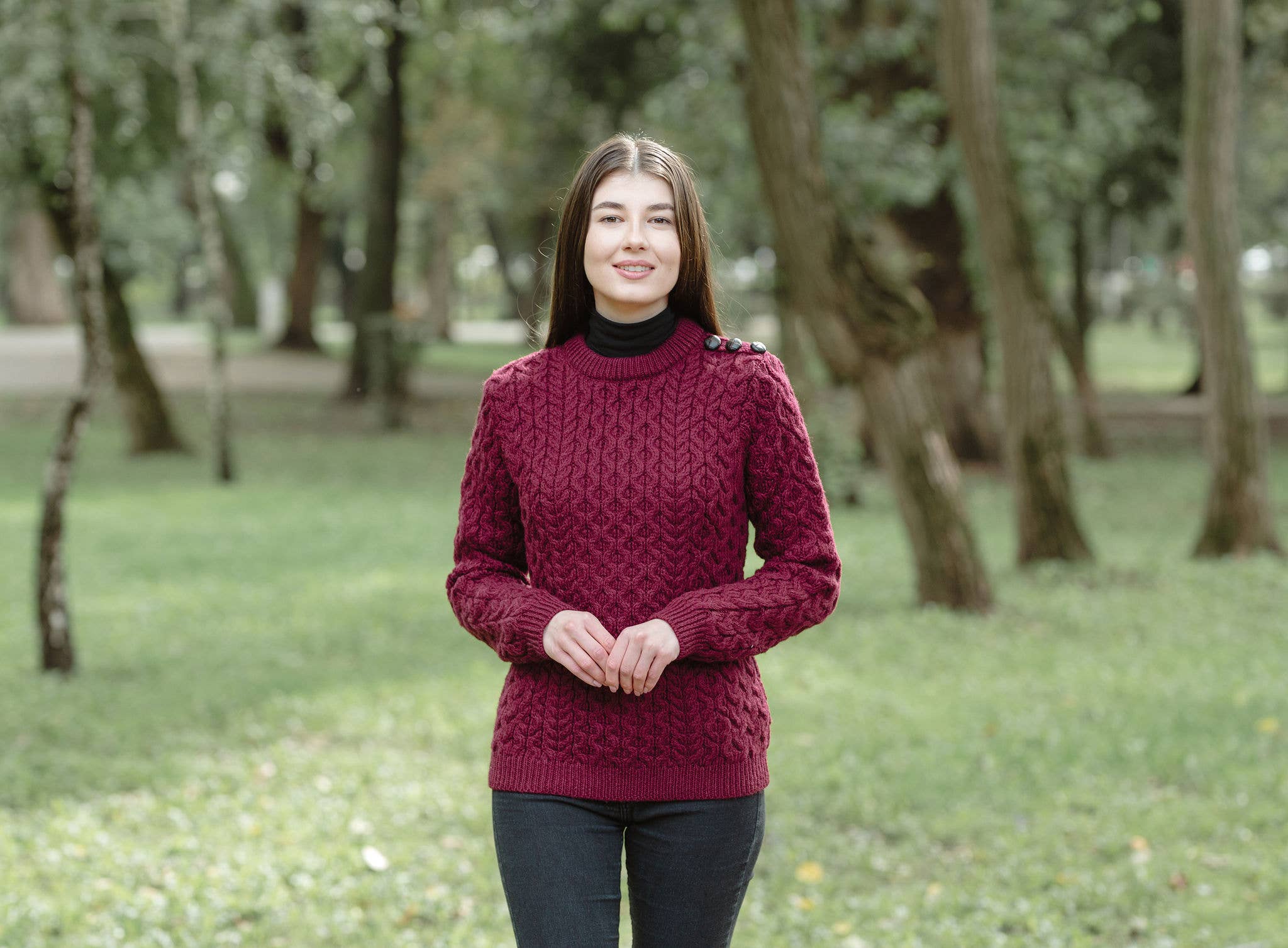 Saol – wholesale Pullovertröja - Dam – Ladies Side Knapp Tröja4