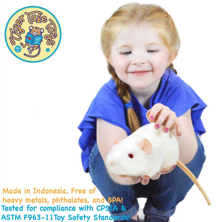 VIAHART Toy Co. - Wholesale Stuffed/Plush Toy - Kids & Baby - Wylie the White Rat | 7 Inch Stuffed Animal Plush4