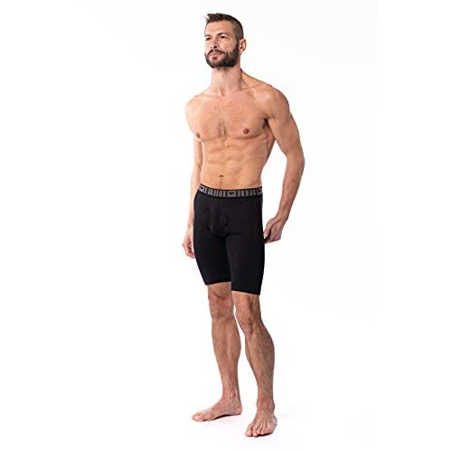 I-Wear Brands - Wholesale Underwear - Men's - 6 Pack Men's Ultra Soft Knee Length Boxer Briefs with Fly