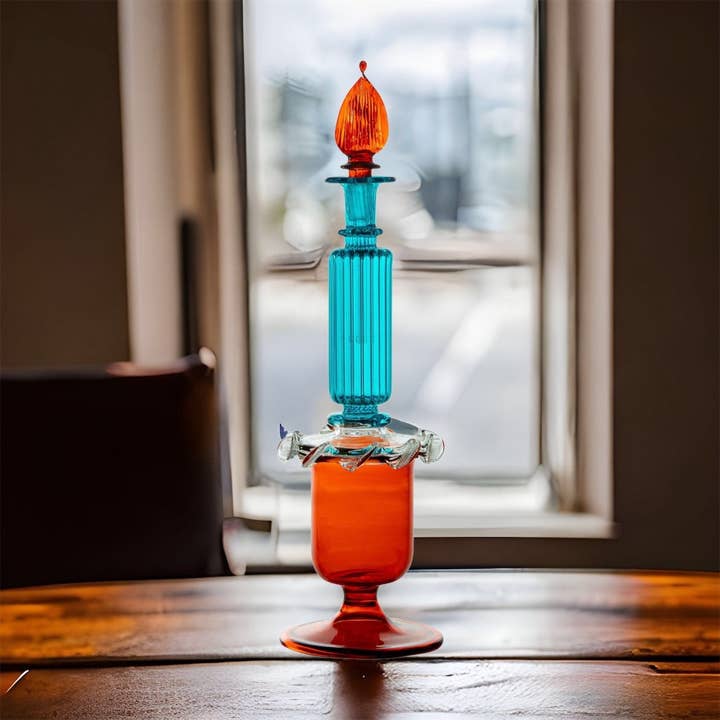 LesTroisPyramides - Wholesale Atomizer Bottle - Perfume Bottle - Hand Painted - Colored Glassware
