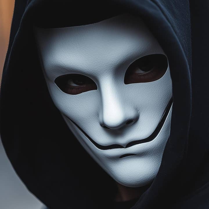 Smiling Phantom Mask | Creepy Halloween Mask for wholesale by Decords