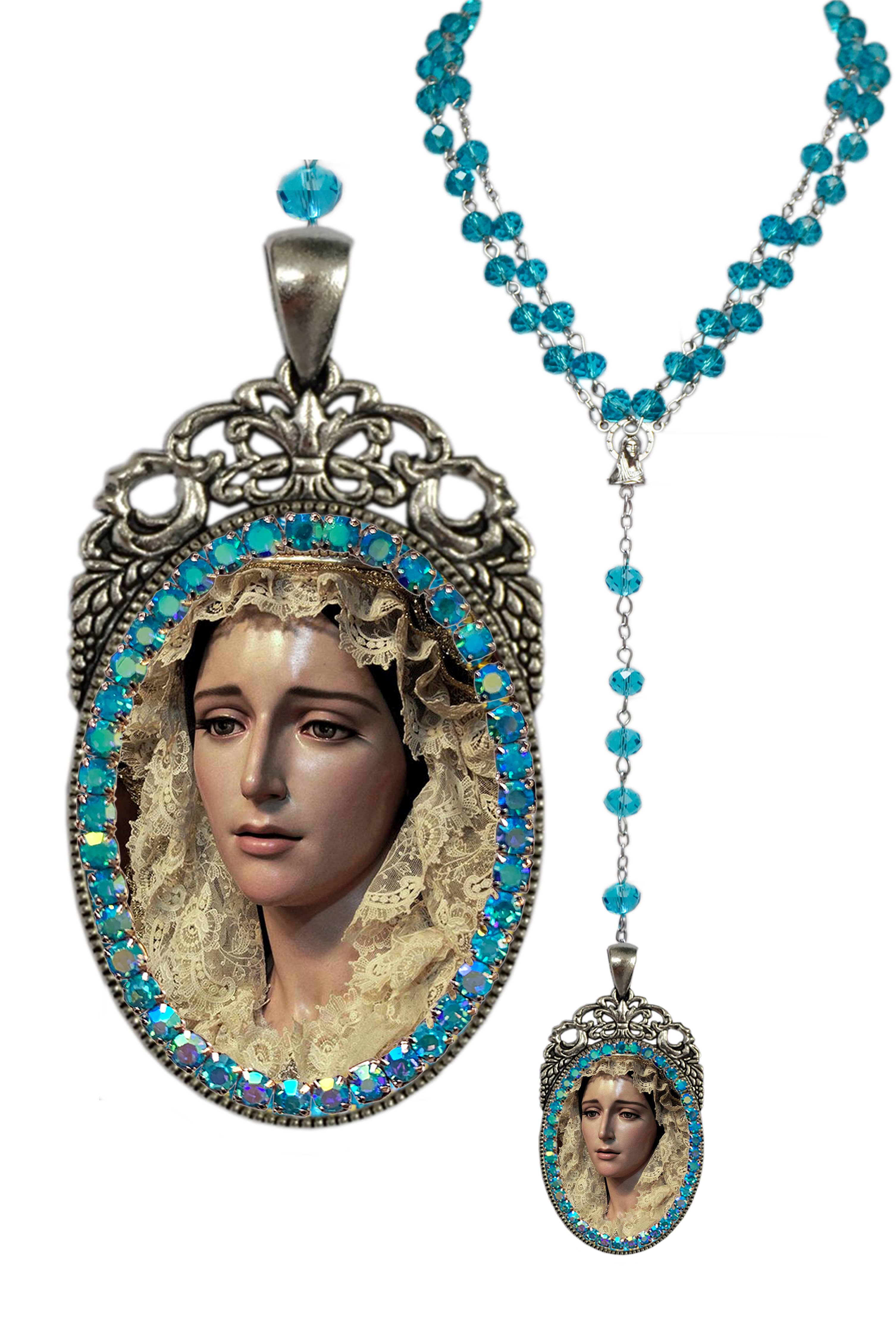 MariaSantissimaShop - Wholesale Pendant/Charm Necklace - Maria De La Estrella - Rosary - Vélez Malaga - Virgen De La Estrella - Handmade - Necklace Christian Religious Jewelry Medal2