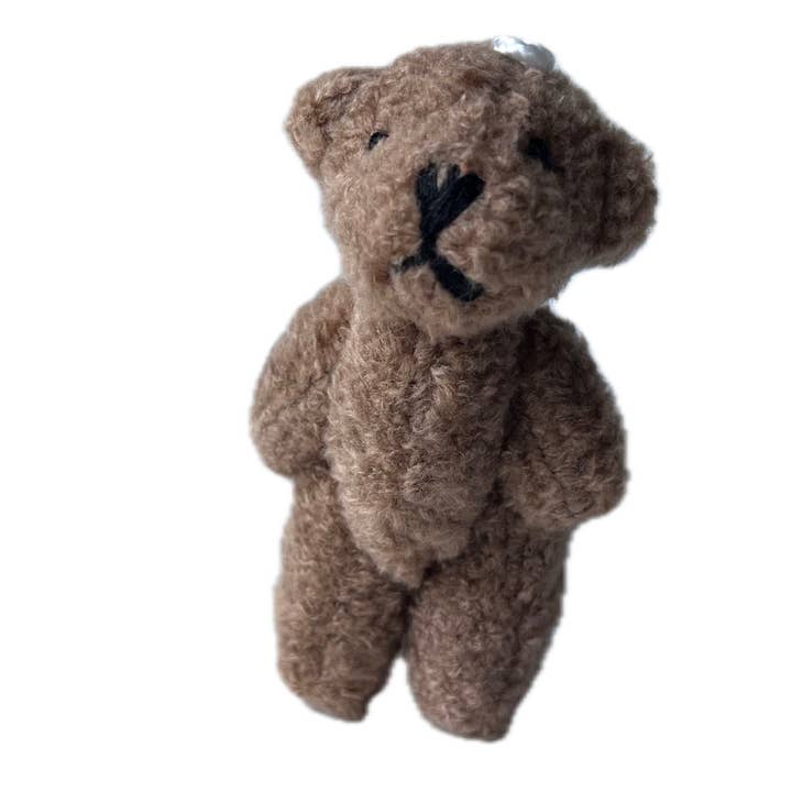 The Gifted Rat - Wholesale Stuffed/plush toy – Kids & baby - Small Brown Stuffed Teddy Bear Pocket Pal Keychain Backpack 3