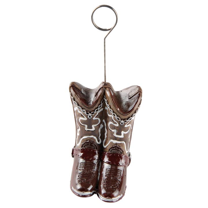 Beistle - Wholesale Balloon - Cowboy Boots Photo/Balloon Holder, 6 oz Polystone1