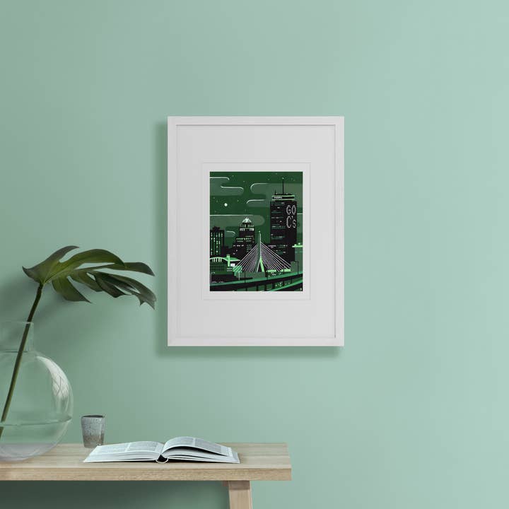 Ohello Boston - Wholesale Art Print - Go Cetlic's on the Pru at Night Art Print1