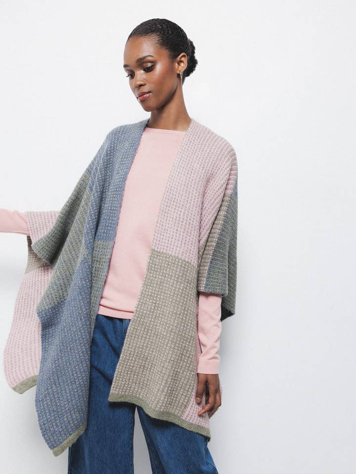 Lanidor - Vente Manteau – femme - Cape en tricot (446681-40)0