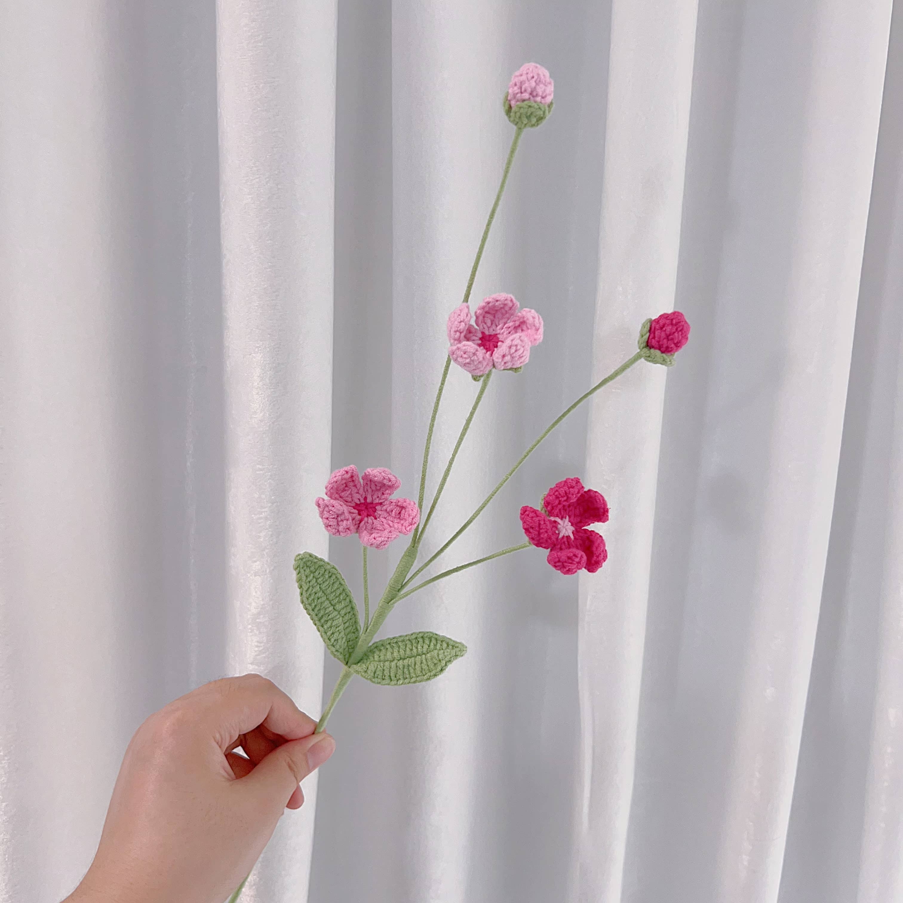 Lilyrosy（Duty free) – wholesale Artificial flowers – Lilyrosy Crochet Drip plum blossoms, Handmade Gifts  10