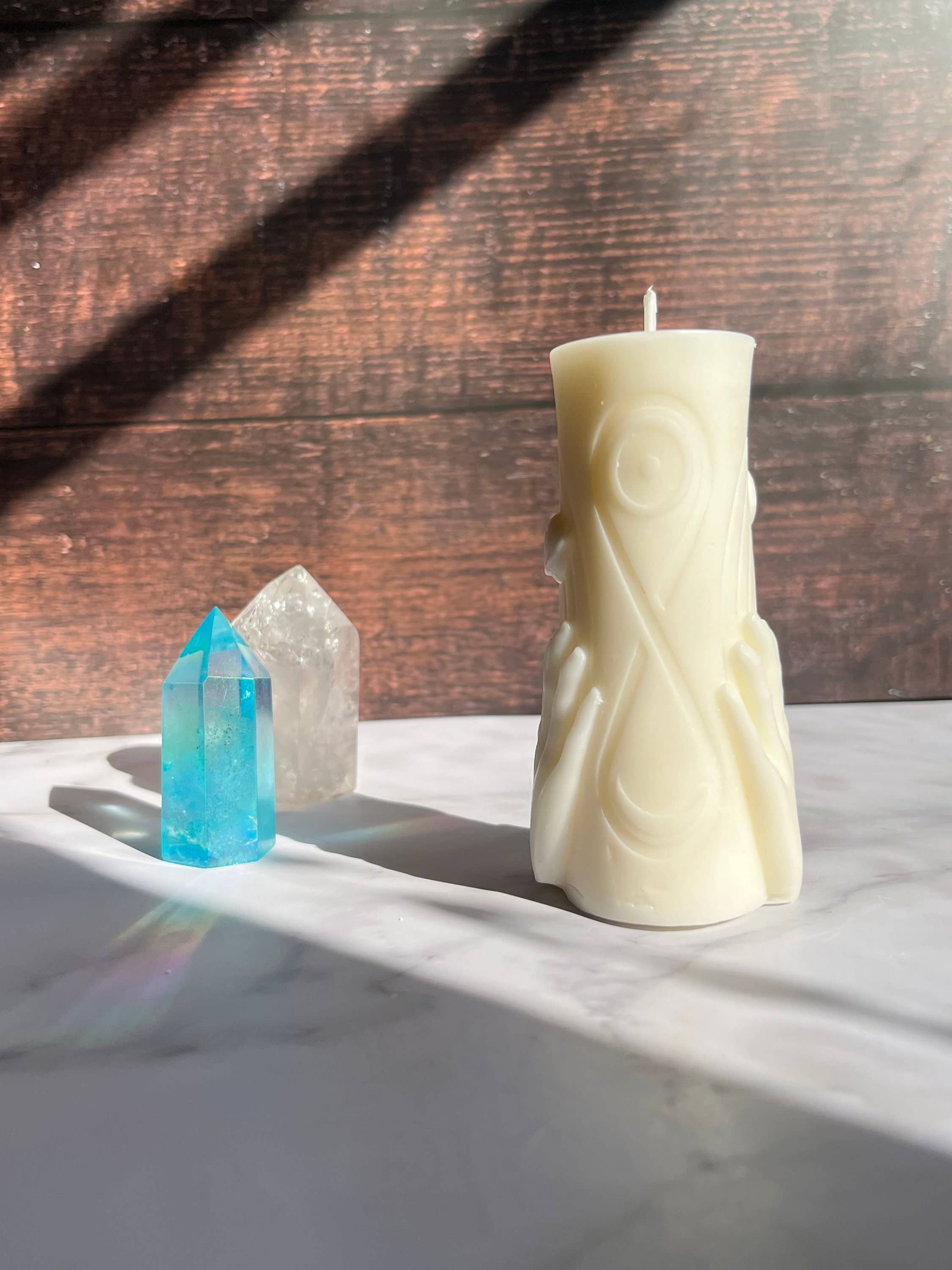 Beauty and the Moon - Wholesale Novelty Candle - Astrology Astronomy Solar System Beeswax Candle7