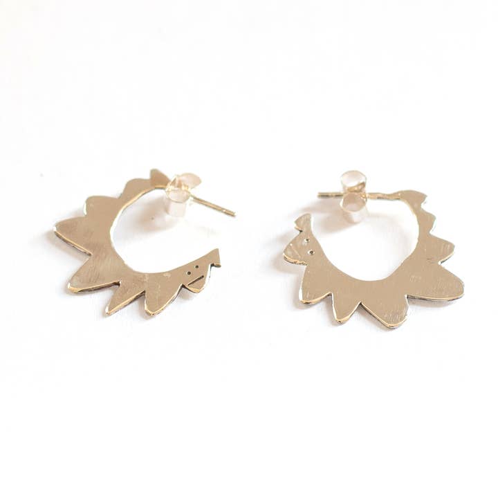 Petal Hoops. Recycled Silver. for wholesale by SKEN Studios