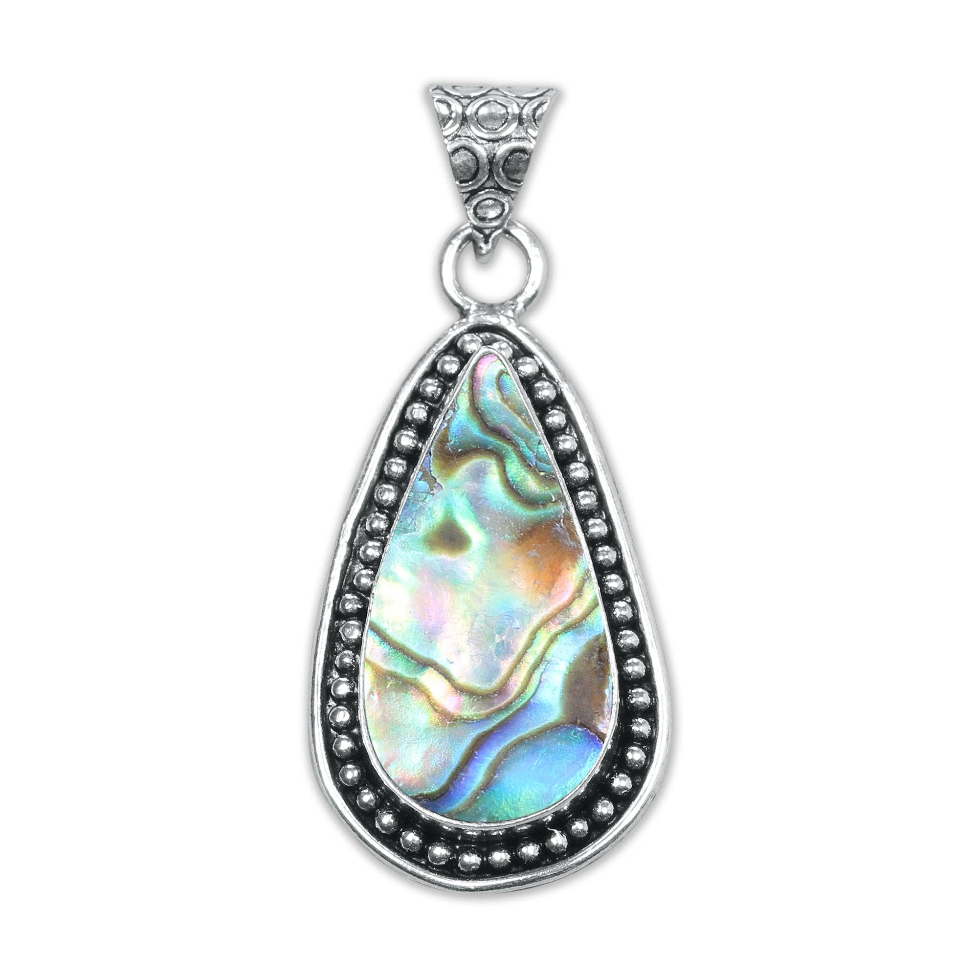 Handmade Jewels – wholesale Individual charm/pendant – Abalone Shell Designer Pendants - Handmade, Silver-Plated, Assorted Designs5