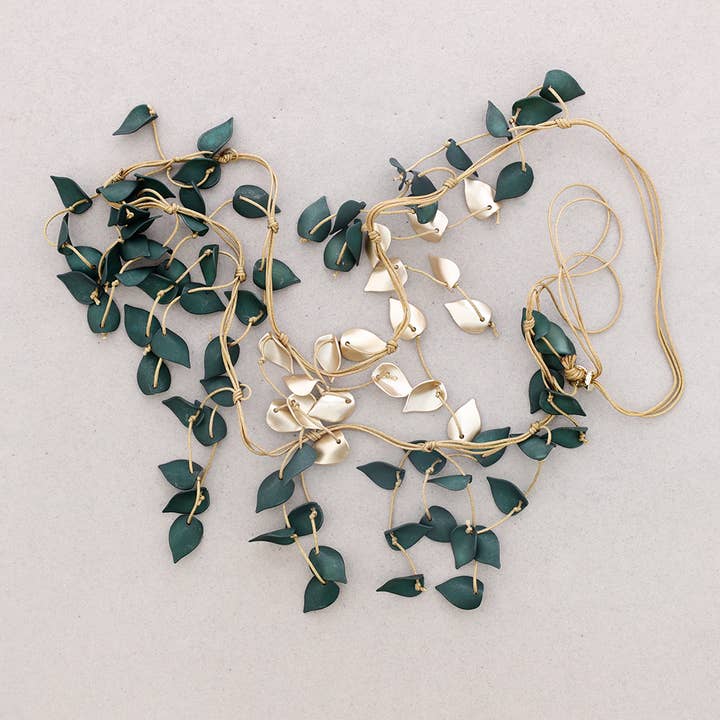 Sonata - Wholesale Bib Necklace - Long Necklace with Resin Petals Pendants9