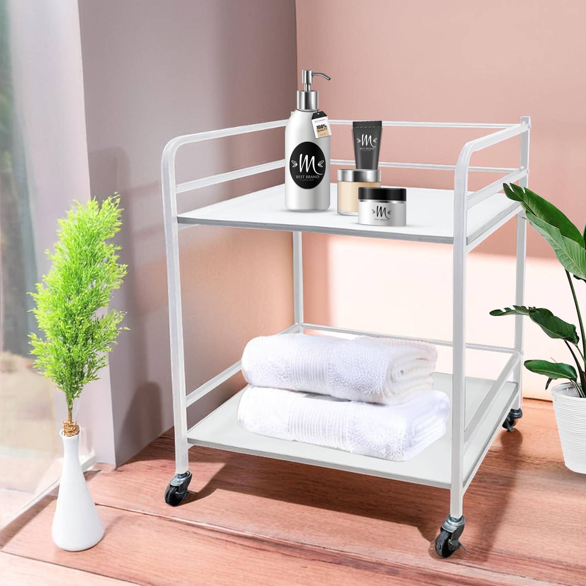 DisplayCanada - Wholesale Bar Cart - Metal Shelf Rolling Cart #DCUR32150