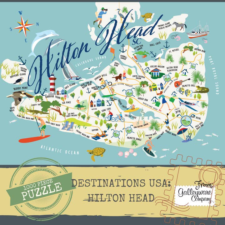 Rompecabezas Hilton Head de 1000 piezas para venta al por mayor de Galleyware