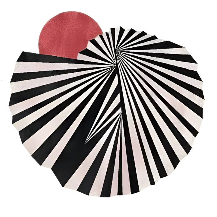 Step onto the Red Sun Hand Tufted Wool Rug for wholesale by Maia Homes