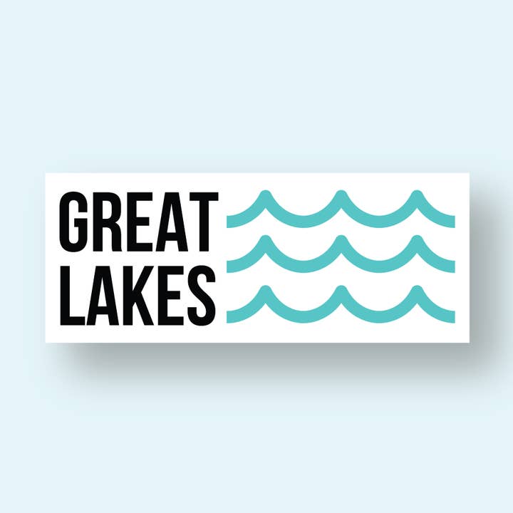 Great Lakes Waves Sticker for wholesale by Small Screen Studios