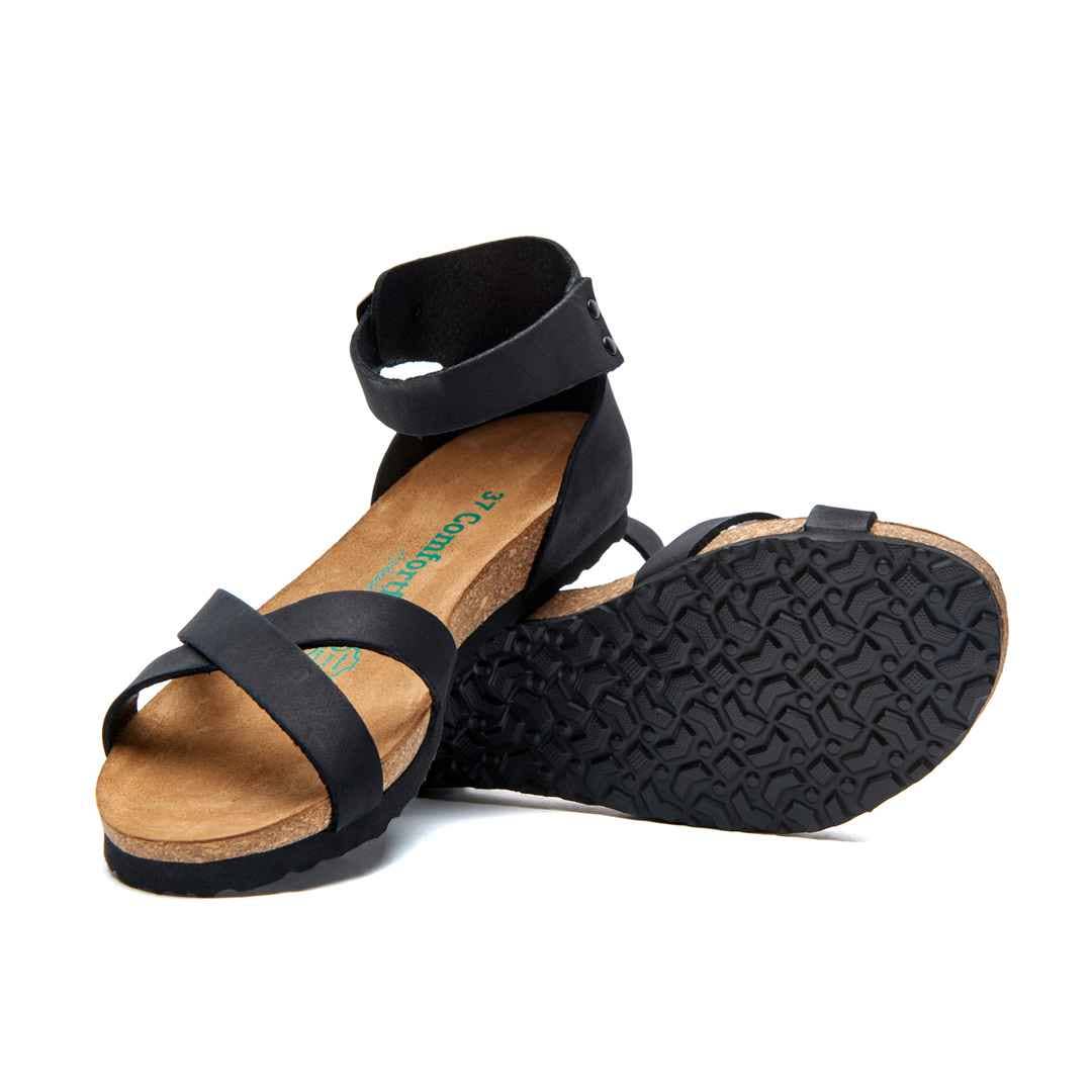 Comfortfusse - Wholesale Sandals - Women's - Milano - Genuine Leather Flat Sandals34