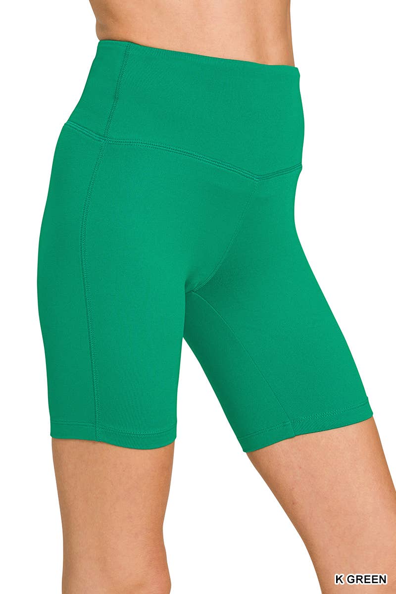 42POPS - Wholesale Athletic Shorts - Women's - ",,..._ Microfiber Wide Waistband Biker Shorts10