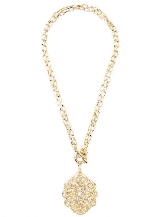 Regal Resin Acrylic Pendant Necklace for wholesale by ZENZII Jewelry