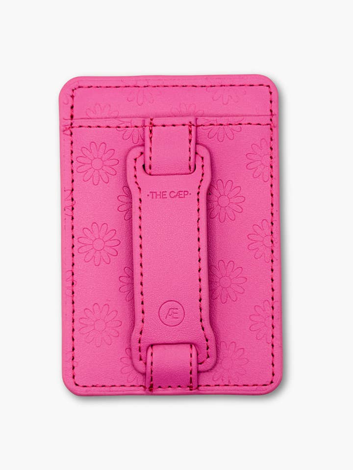 Pink Daisy MagSafe Wallet (RFID) for wholesale by THE CÆP