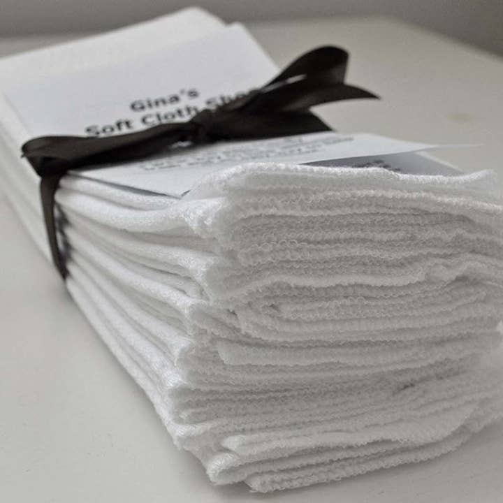 Ginas Soft Cloth Shop - Wholesale Dishcloth - White Birdseye - 11x12 Paperless Unpaper Towels 2 Ply4
